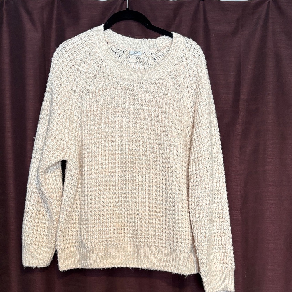 Elegant Cream Knit Sweater
